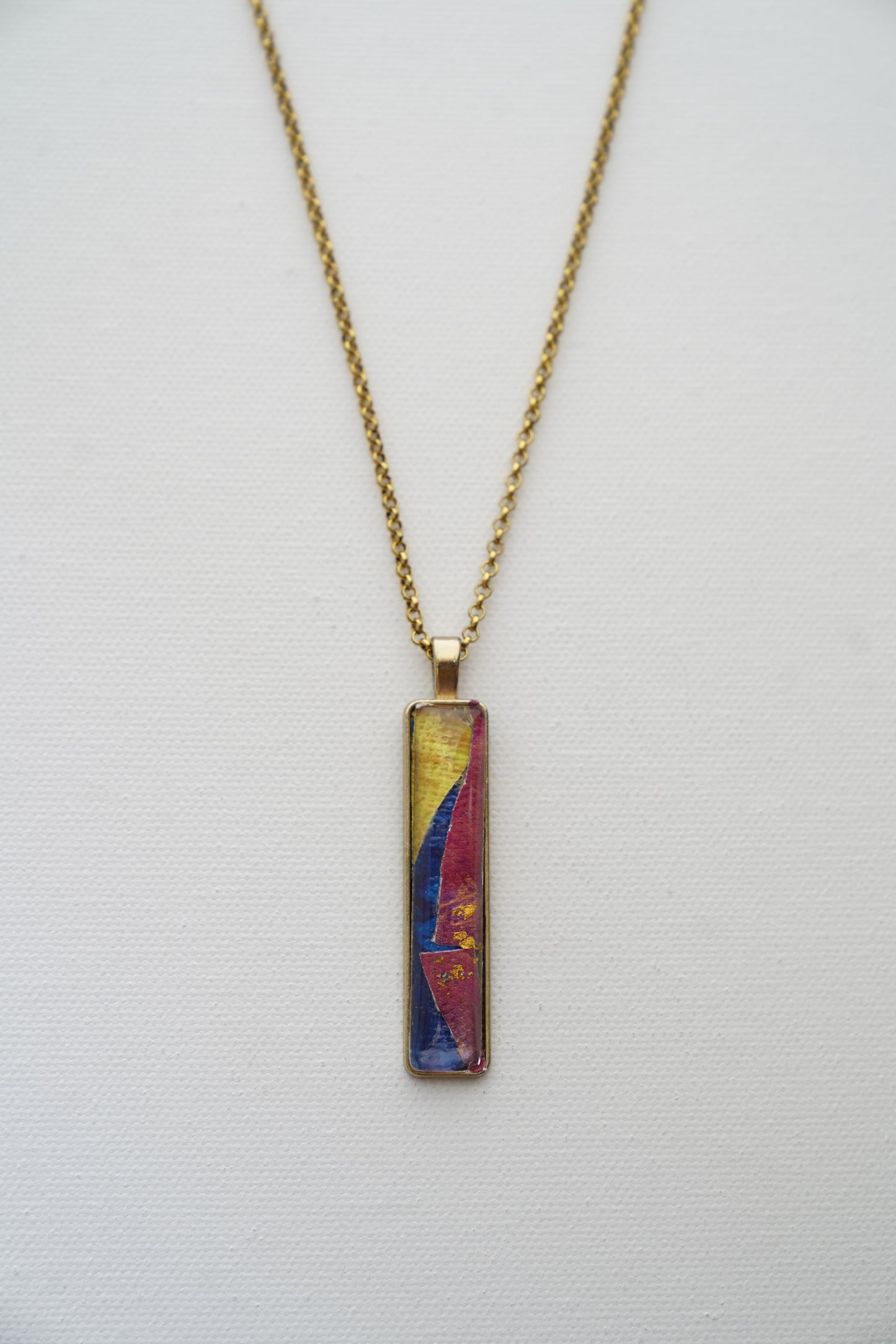 Long Narrow Pendant - Wearable Art