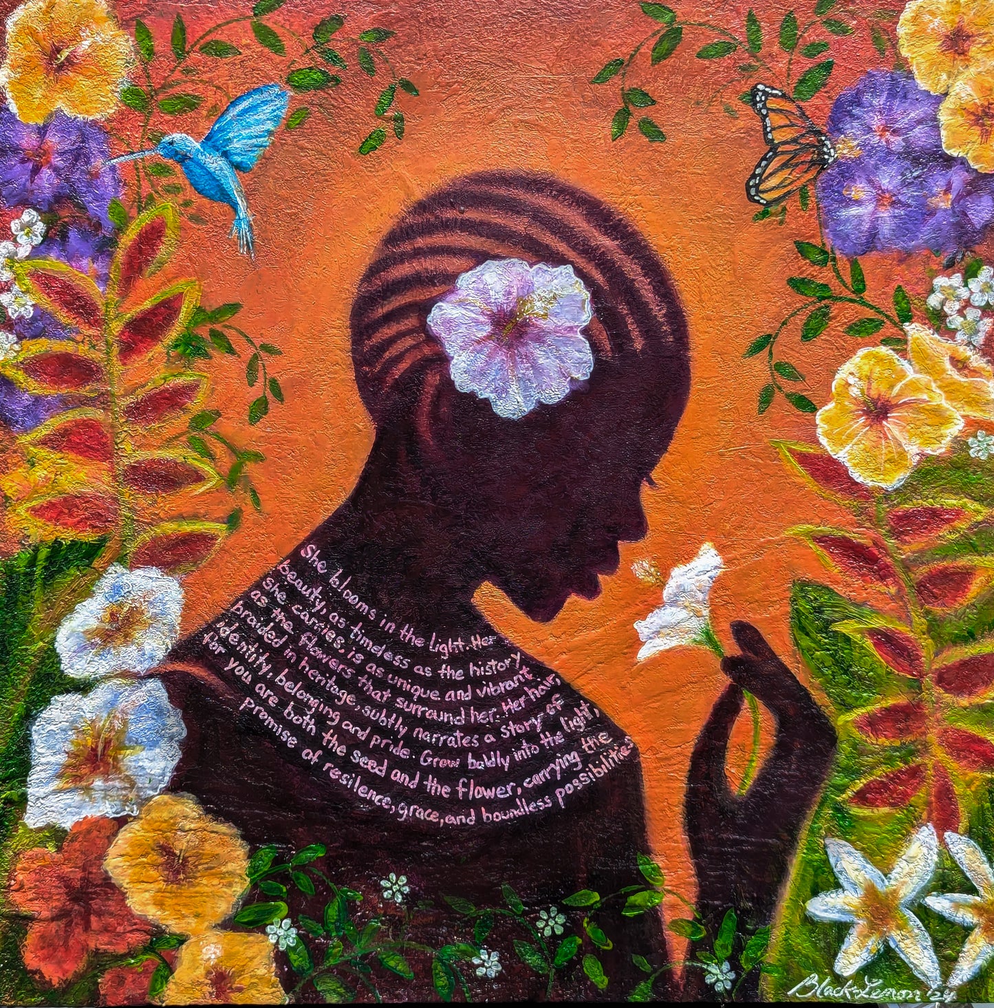 She Blooms in the Light- Canvas Print