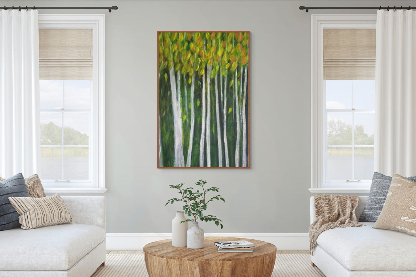 Birch Trees in the Forest - Canvas Print