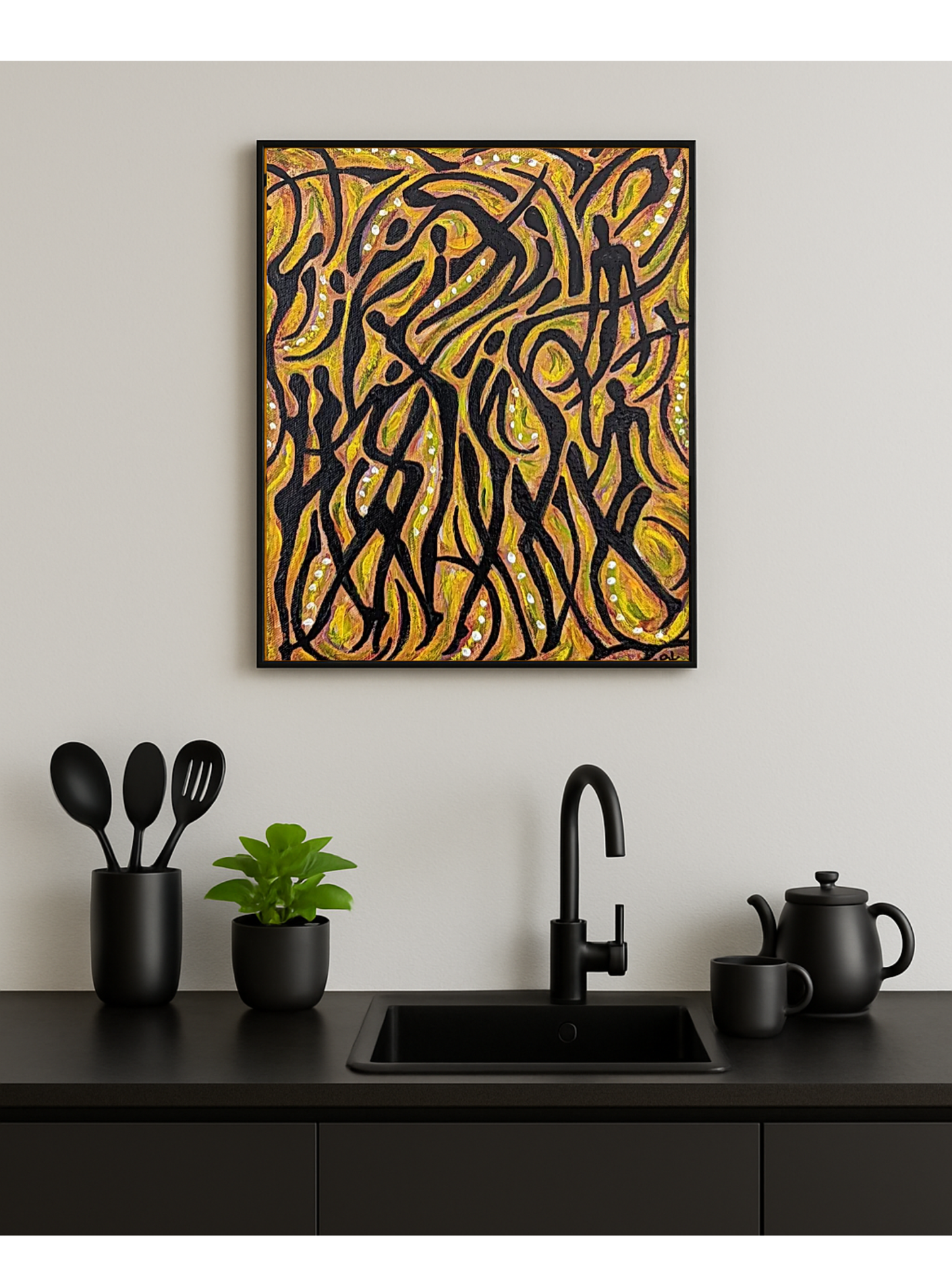 Earth Tone Tribal Abstract - Canvas Print