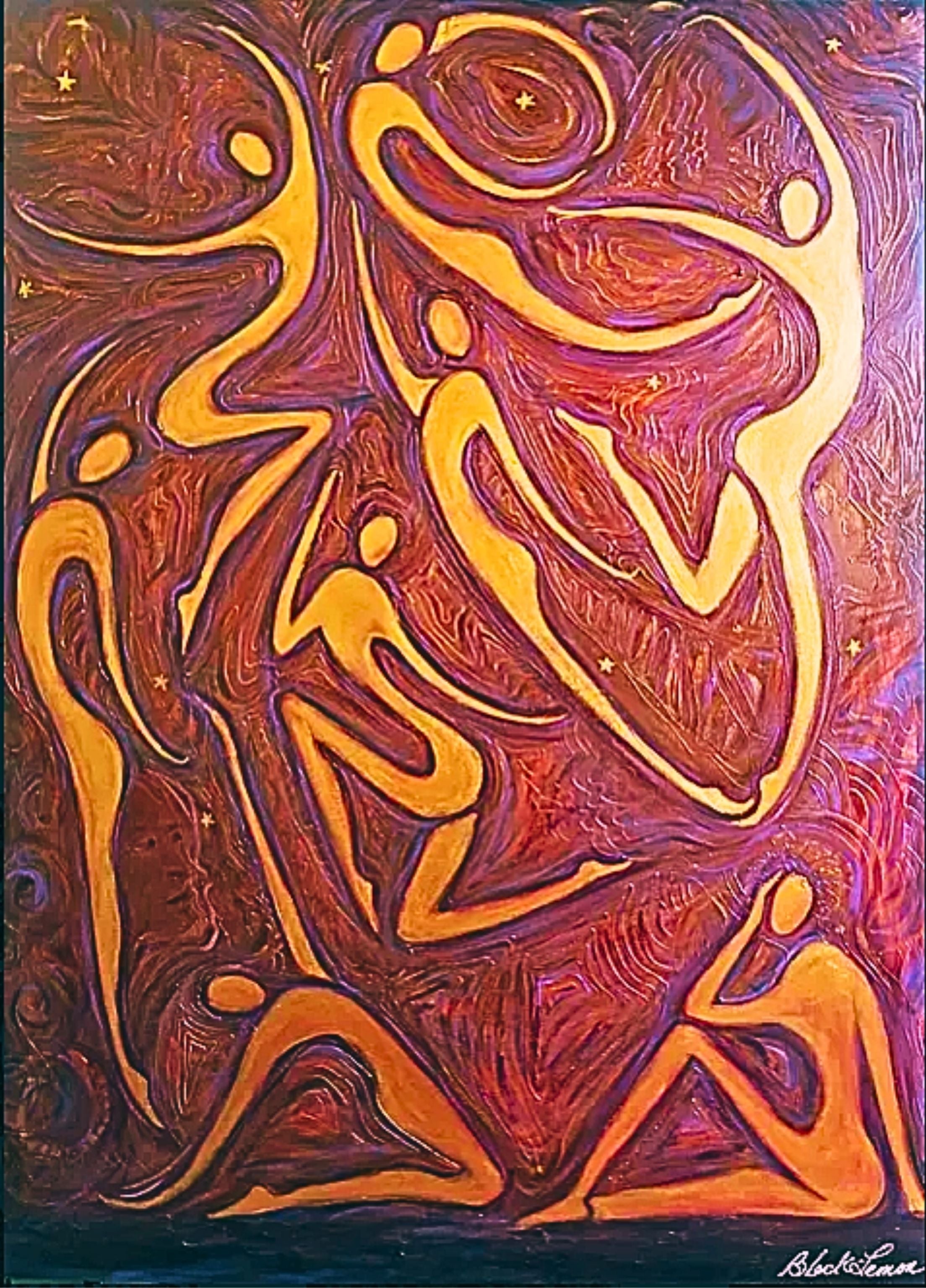 Rise Up - Tribal Abstract - Canvas Print – BLACK LEMON FINE ART & GIFT SHOP