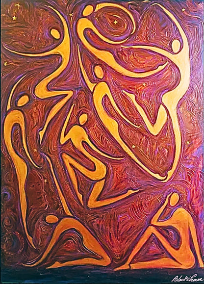 Rise Up - Tribal Abstract - Canvas Print