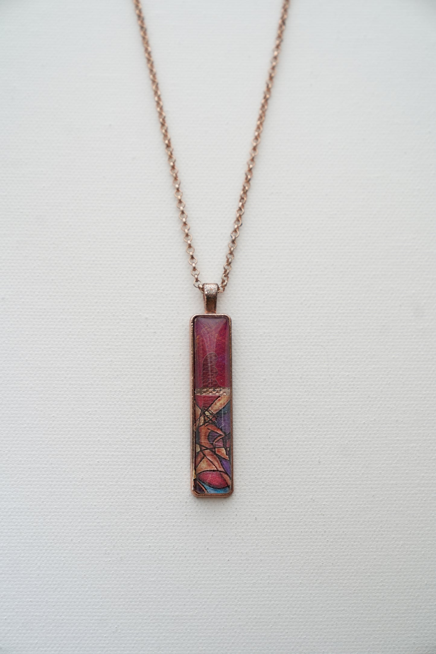 Long Narrow Pendant - Wearable Art
