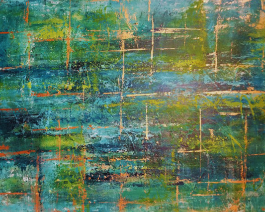 Jade & Gold - Canvas Print