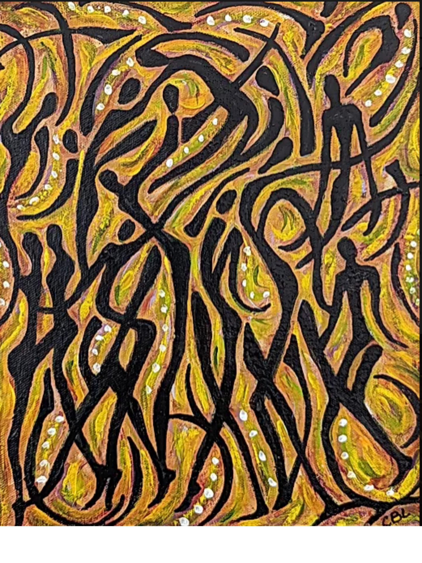 Earth Tone Tribal Abstract - Canvas Print