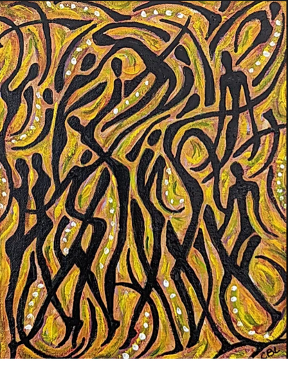 Earth Tone Tribal Abstract - Canvas Print