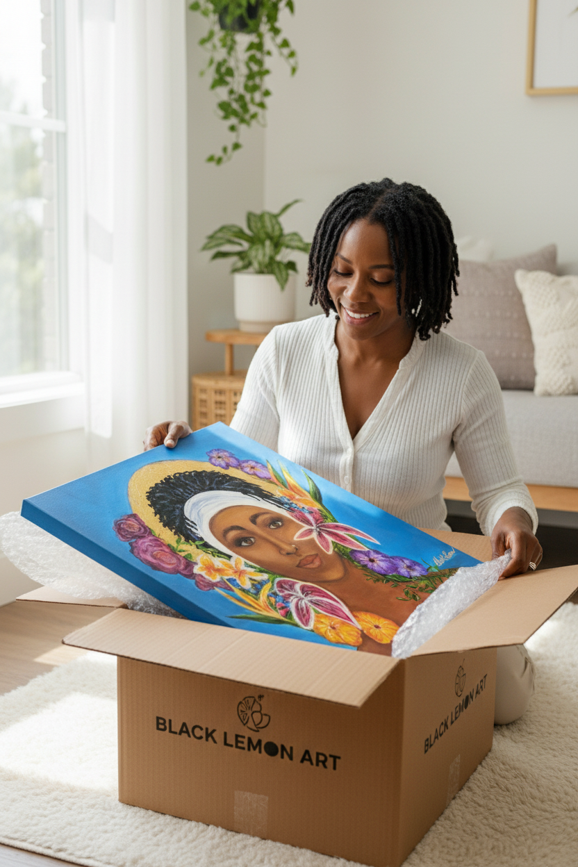 Woman Unboxing A Garden of Her Own Canvas Print